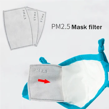 

10pcs PM2.5 Face Mask Filter 5 Layers Activated Carbon Filter Insert Filter For Mouth Masks Paper For Adults Mouth Face Mask Hea