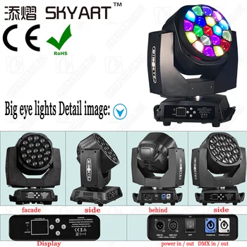 

LED Moving Head Light 19X15W Bee Eye RGBW 4IIN1 Zoom Moving Head Wash Light for Party DJ