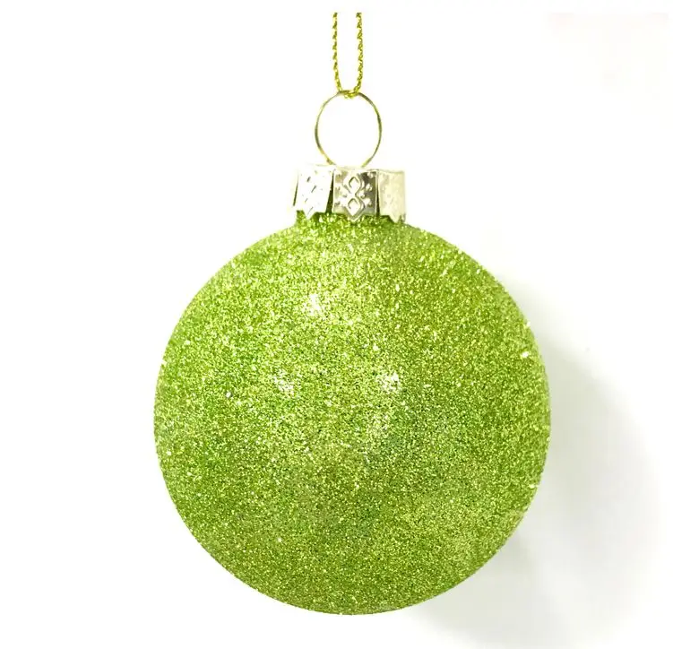 4pcs/pack Dia.10cm High-grade Green Glass Christmas Tree Decor Ball Xmas Party Hanging Ball Ornament for Home Christmas