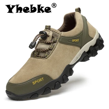 

Yhebke Men Shoes Sneakers Breathable LoafersMale Shoes Adult Footwear Casual Sneakers Leather Handmade Man's Shoes Simple