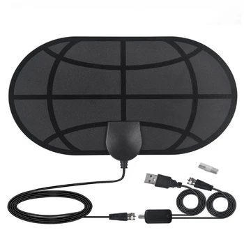 

Indoor HDTV Antenna 120 Miles Radius 25DB Digital TV Antenna Freeview With Signal Booster Surf Enhancement Fox DVB-T2 TV Antenna