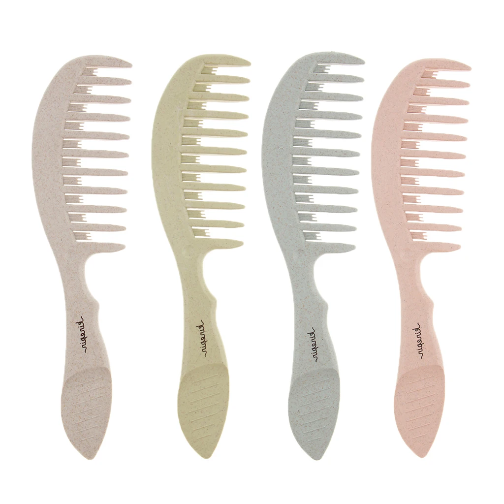 Detangle Combs Hairstyle Hairdressing Dyeing Wide Tooth Hairbrush