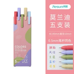 Bolígrafo neutro Multicolor, Morandi, Makaron, papelería de aprendizaje pintada a mano, nuevos elementos creativos