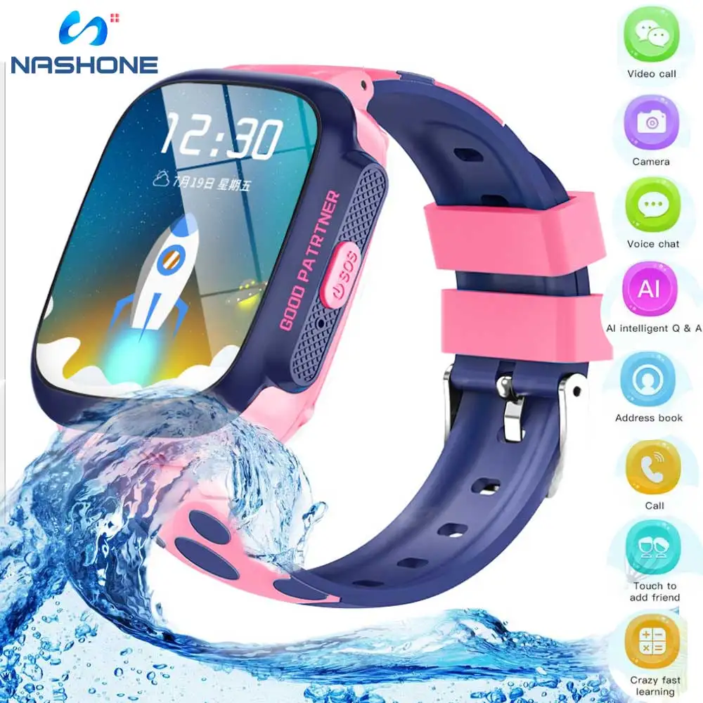 

Smart Watch kids 4G Android 1.3inch RAM528+ 4G 680mAH Battery HD Smart watch kids video call Wifi GPS water resistant Smartwatch