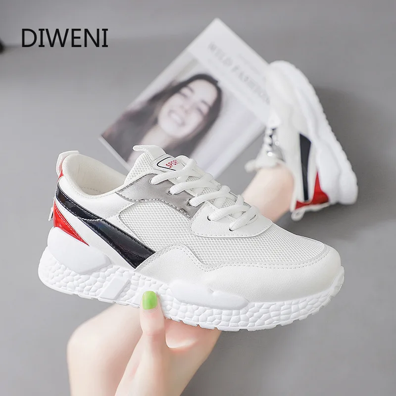 

DIWEINI 2019 Summer Casual Women Sneakers Air Mesh Breathable Shoes Flat Platform Casual Shoes Women's vulcanized shoes B209