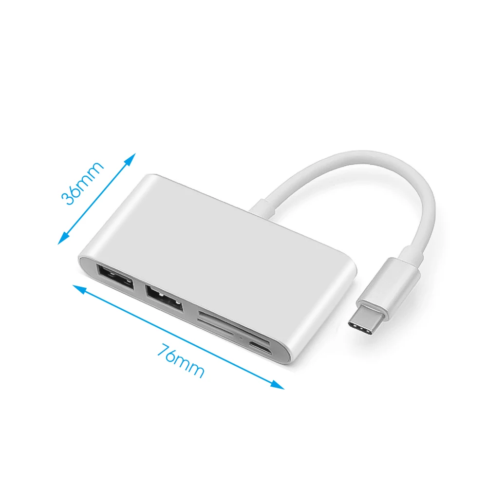 Kebidu 5 в 1 Тип C кардридер USB C концентратор OTG USB C Micro USB адаптер питания для Macbook Air Pro surface pro 6 huawei mate 20