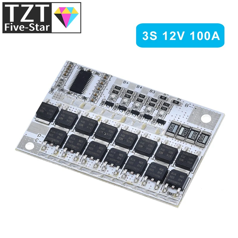 1/3PCS 3s/4s/5s Bms 12v 16,8v 21v 3,7v 100a Li-Ion Lmo Ternäre Lithium-Batterie Schutz Platine Li-polymer Balance – Detail 7