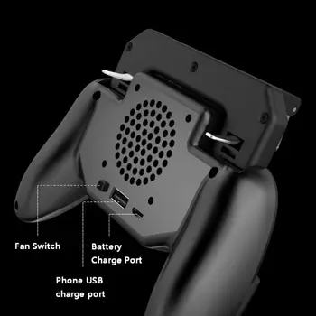 

Mobile Phone Game Controller Shooter Joystick Gamepad for PUBG with Cooler Cooling Fan