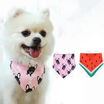 

Cat Dog Bib Pet Bandana With Snap Buttons Pet Grooming Costume Accessories Decorative Collar Cotton