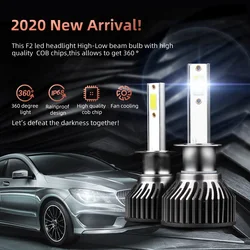 Ampoule de phares de voiture Super brillante, 5 000lm, 1 paire, ampoules de phares de voiture, LED H1, 25W, lampe 6000K, portée d'éclairage de 200m 