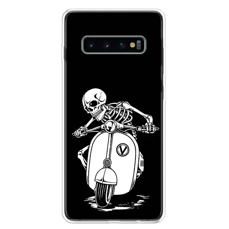 Жуткий Череп Забавный Танец скелет крышка чехол для телефона для samsung Galaxy A10 A20E A30 A40 A50 A70 A50S A80 M30S A6 A7 A8 A9 Pl