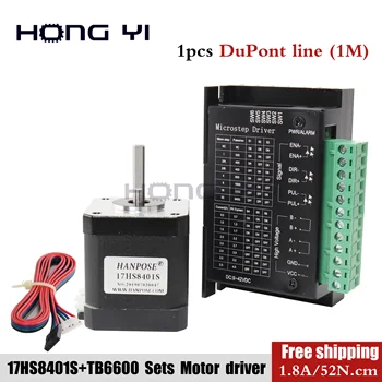 

17HS8401 4-lead Nema 17 Stepper Motor driver TB6600 42 motor 42BYGHA 1.8A 52N.cm CE CNC Laser and 3D printer motor