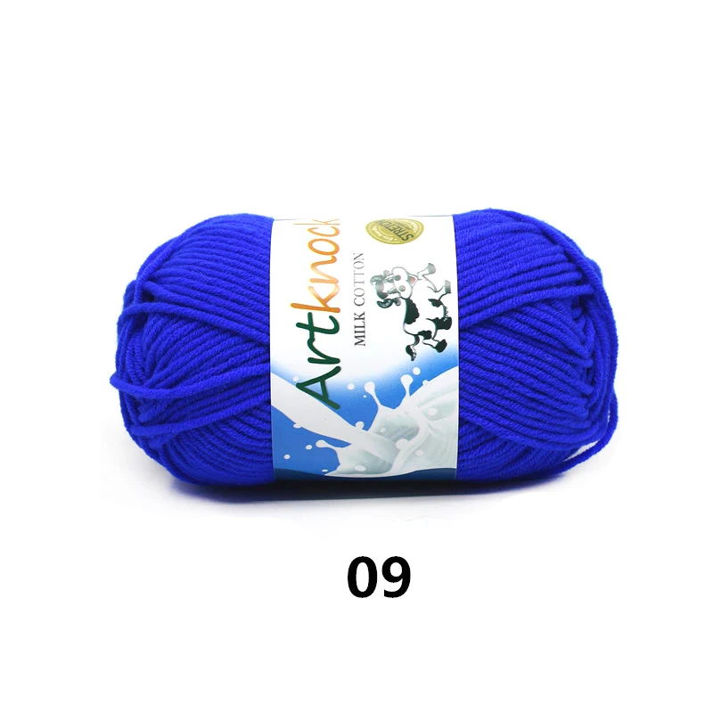A09 16PCS 16 шт., пряжа для вязания, мягкая, теплая, Детская Пряжа молочного оттенка для ручного вязания, принадлежности для длинного ШТАПЕЛЯ, хлопок, 80%, молочное волокно, 20 - Цвет: A09 16PCS