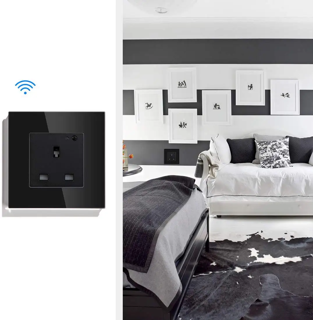 WiFi умная настенная розетка UK электрическая розетка 13A Swtiches приложение Дистанционное Голосовое управление таймер работа с Alexa Google Home