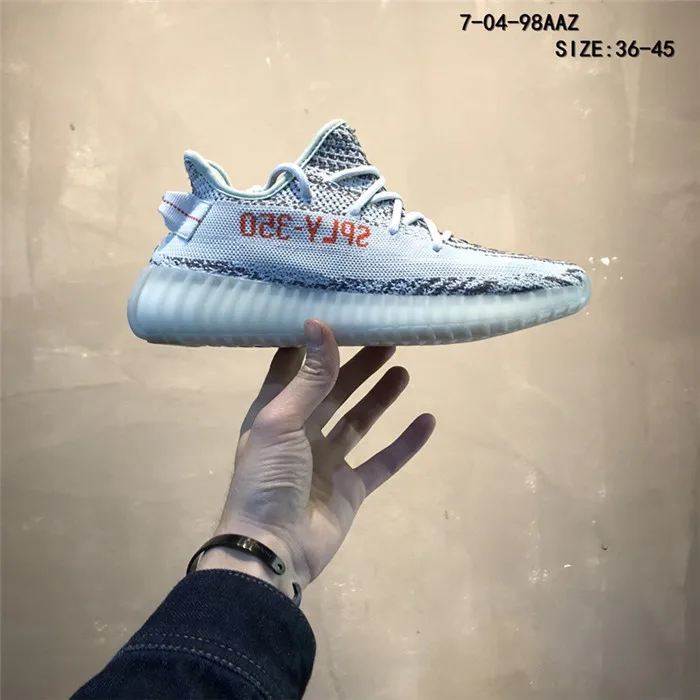 Скидка yeezys air 350 v2, дышащие кроссовки с зеброй для мужчин и женщин, спортивные кроссовки, размеры 36-47, Прямая поставка - Цвет: 11