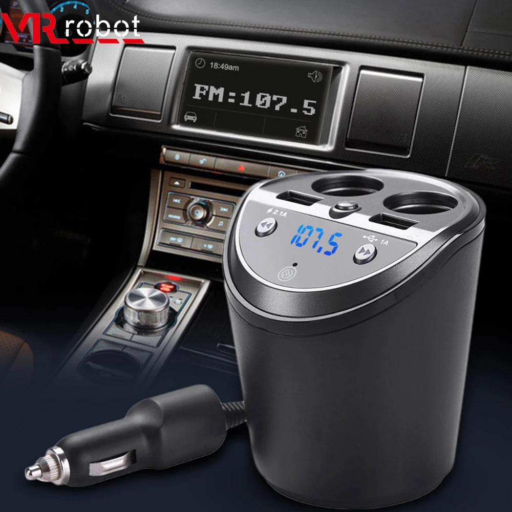 VR robot Bluetooth FM модулятор автомобильный комплект громкой связи двойной