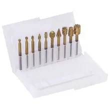 10 шт./компл. деревообработки Hss маршрутизации фрезерный заусенцы файл резак по дереву Деревообработка резьба резные Ножи режущие иструменты аксессуары V15