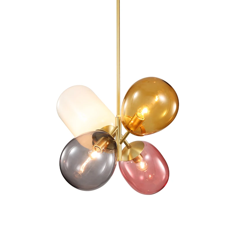 

Postmodern Iron Glass Cololrized Suspension Luminaire Pendant Lights.Pendant Lamp.Pendant light For Foyer