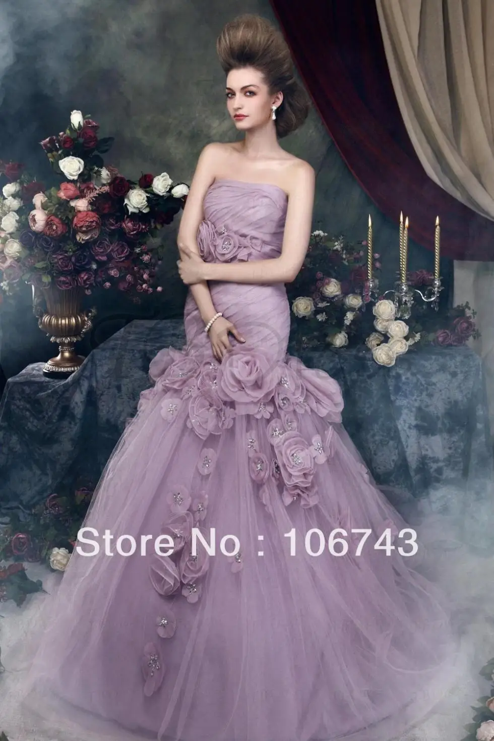 

free shipping brautkleid 2016 victorian wedding purple tulle bridal gowns real tail handmade wedding dresses