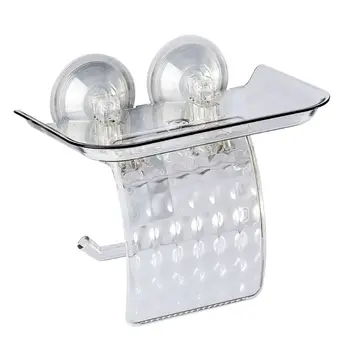 

Wall Mounted Suction Cup Toilet Tissue Holder Roll Paper Storage Bathroom Holder D08F