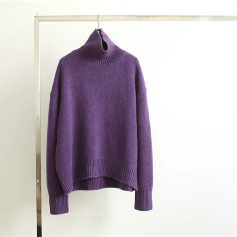 Высококачественный вязаный свитер, женские свитера и пуловеры, шерсть, водолазка, Женский пуловер, женский джемпер, Мягкий Топ