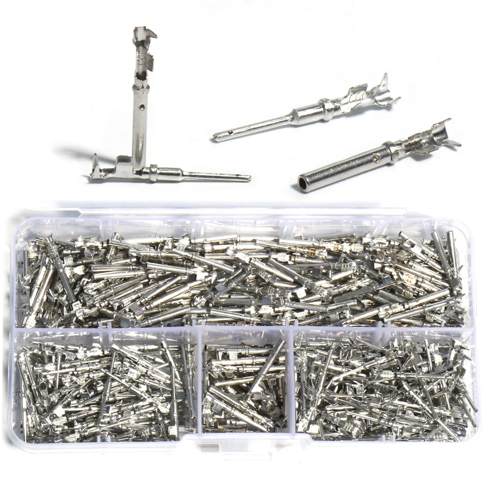 

800/400/200pcs 1.0 series automobile connector copper Crimping Wire terminals Plug-in spring type female male kit Electrical