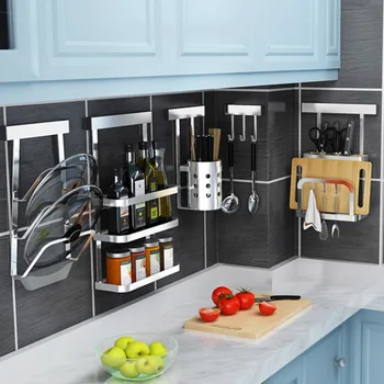 

Avoid Punch 304 Stainless Steel Kitchen Luggage Carrier More Function Hanging Type Tool Chopping Block Frame Kitchen Accept