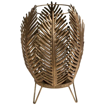 

Gold Luxury Leaf Metal Candle Holders Iron Art Windproof Creative Candelabra Decoration Decoracao De Casa Christmas Decor EC50LL