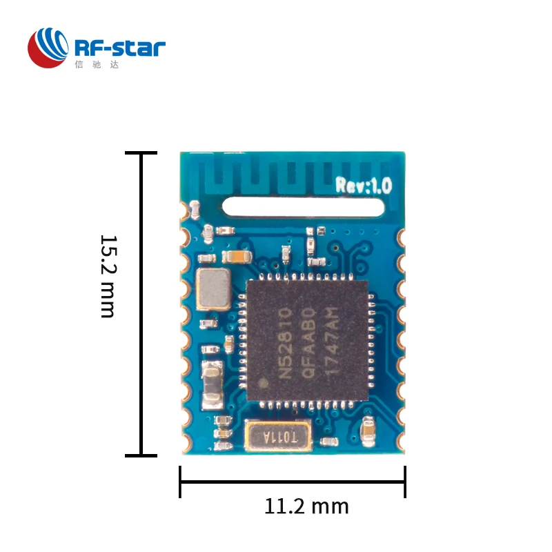 Small Size Stamp Half Hole nRF52810 BLE Module for iBeacon Eddystone RF-BM-ND08C | Электронные компоненты и