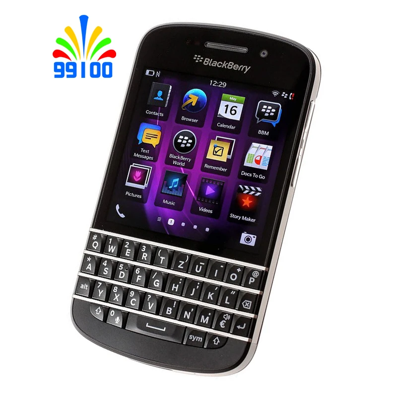 Teléfono Original desbloqueado Blackberry Q10 teclado Qwerty 2G/red 3G Dual Core 8MP 16GB ROM 2GB RAM teléfono inteligente