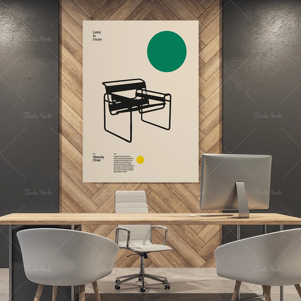 Stampe E Poster Wassily Chair Bracciali Breuer Minimal Furniture Bauhaus Design Wall Art Per Office Home Decor