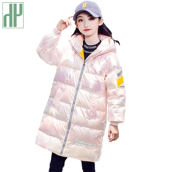 

HH Hot Fashion Winter Jacket For Children Natural 90% Duck Down For Boys Girls Warm Hooded Baby Cotton Coat Kids Long Parkas