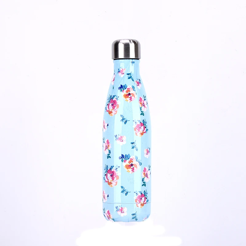 YS - 500ML E 500 мл с двойными стенками вакуумные из нержавеющей стали изолированные бутылки для воды с пользовательским логотипом - Цвет: YS - 500ML E
