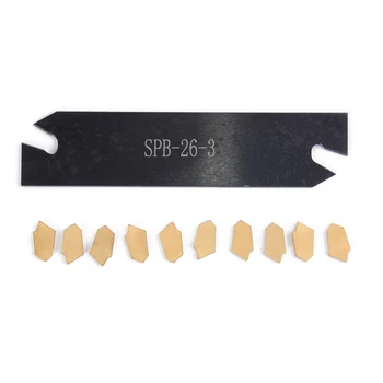 

Grooving Parting Inserts+SPB26-3 Metal Cut-Off Blade Cutting Metalworking Parts