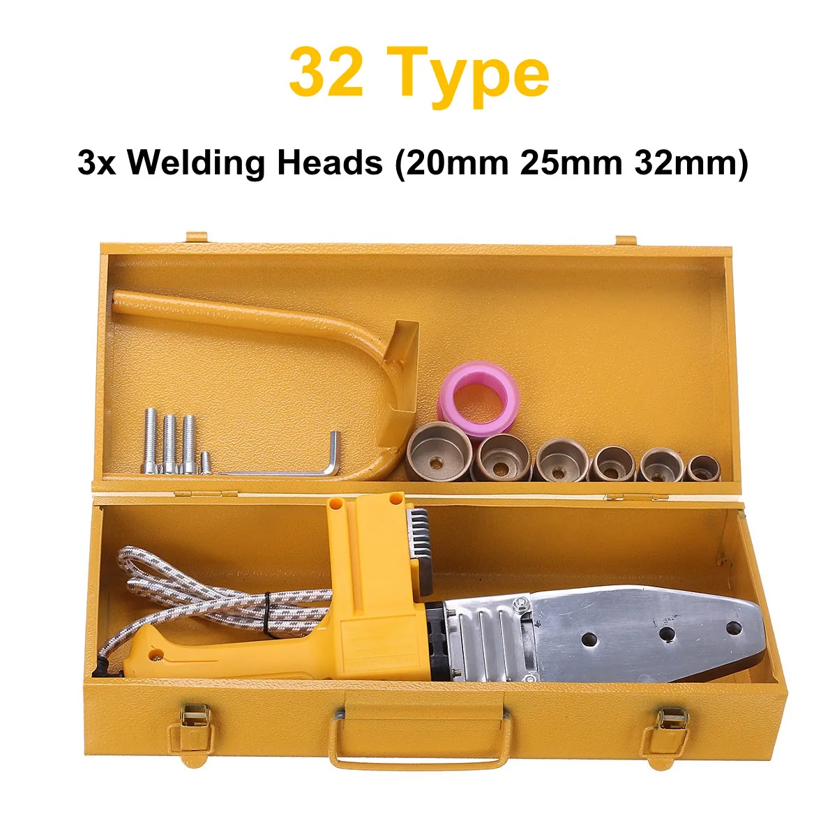  Electric Pipe Welding Machine Heating Tool Heads Set For PPR PB PE Plastic Tube PPR Welding Hot Mel