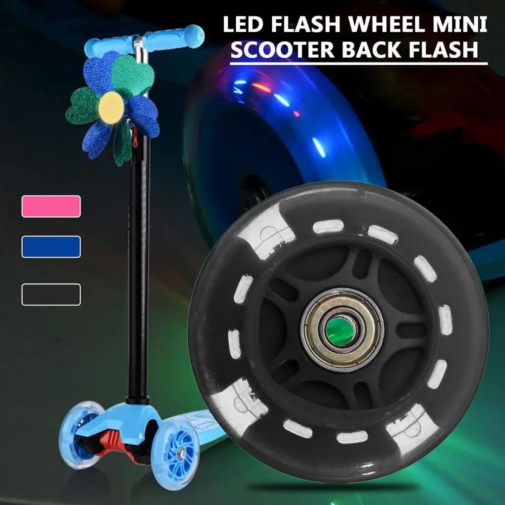

80mm Bearings Led Flash Wheel Mini Or Maxi durable Scooter Flashing Lights Back Rear Abec-7 Replacement