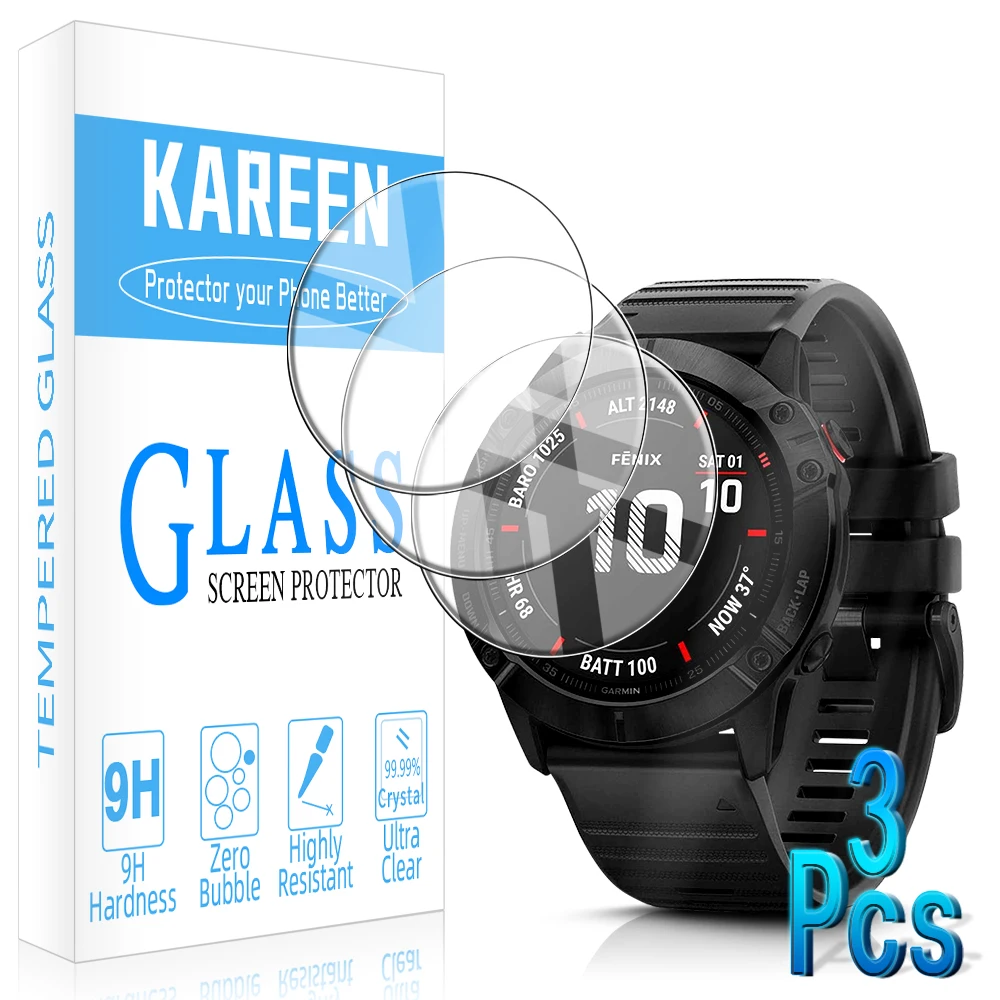 3 шт. защитный чехол для Garmin Fenix 6X Pro Solar Vivoactive Forerunner 35 645 Vivomove HR Instinct Clear Tempered Glass Guard|Защита экрана| |