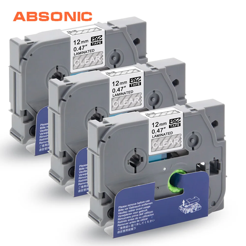 Absoonic 3 шт. TZe 135 TZ этикетка на кассету Лента совместима с Brother P touch PT D210 H110 пишущая