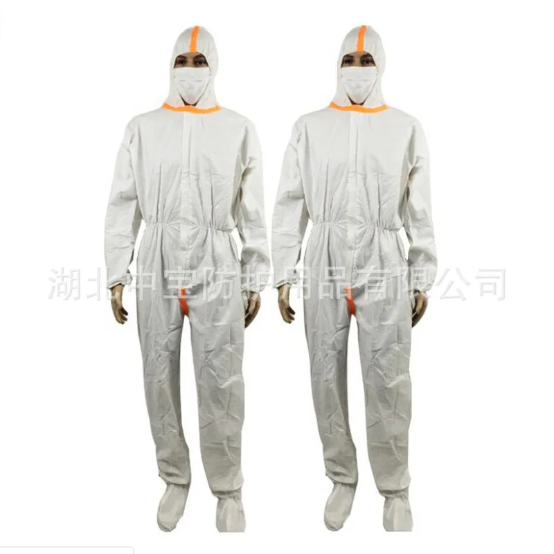 

Manufacturers Direct Selling Disposable Gowns Breeding Experimental Visit Thick Breathable Film One-piece Hooded Block Glue Prot