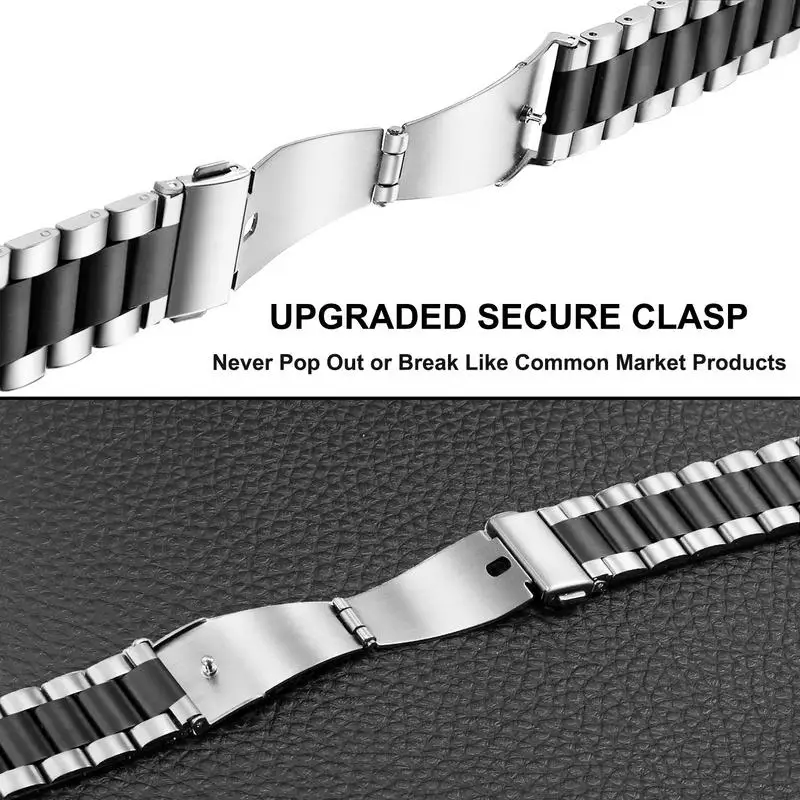 2 шт. сетчатый и Soild ремешок из нержавеющей стали 22 мм для samsung Galaxy Watch 46 мм/gear S3/huawei Watch GT Band ремешок