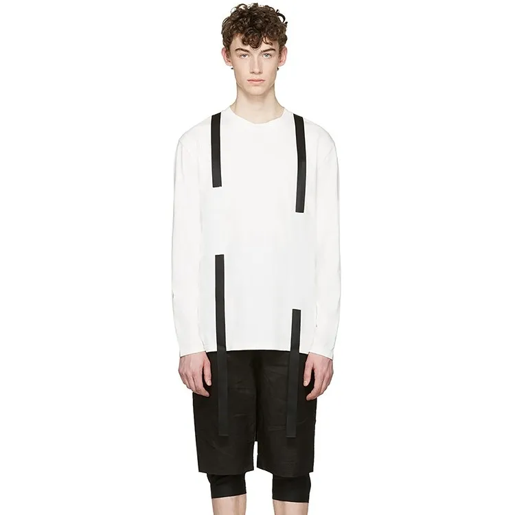 

2020 Мужская модная Повседневная рубашка с длинными рукавами, приталенная Мужская рубашка с лентами для подиума, брендовая мужская одежда, мягкая удобная