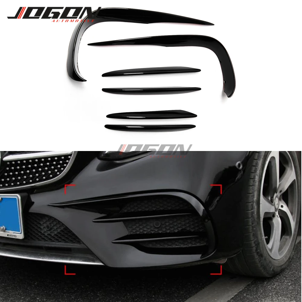 For Mercedes Benz W213 E63 Coupe Sport 2017 - 2019 Car Front Fog Light Air Vent Splitter Cover Sticker Trim