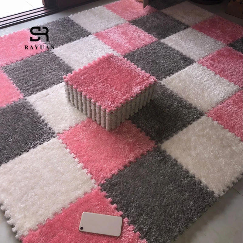RAYUAN слитный пазл DIY коврик из вспененного этилвинилацетата лохматый плюшевый