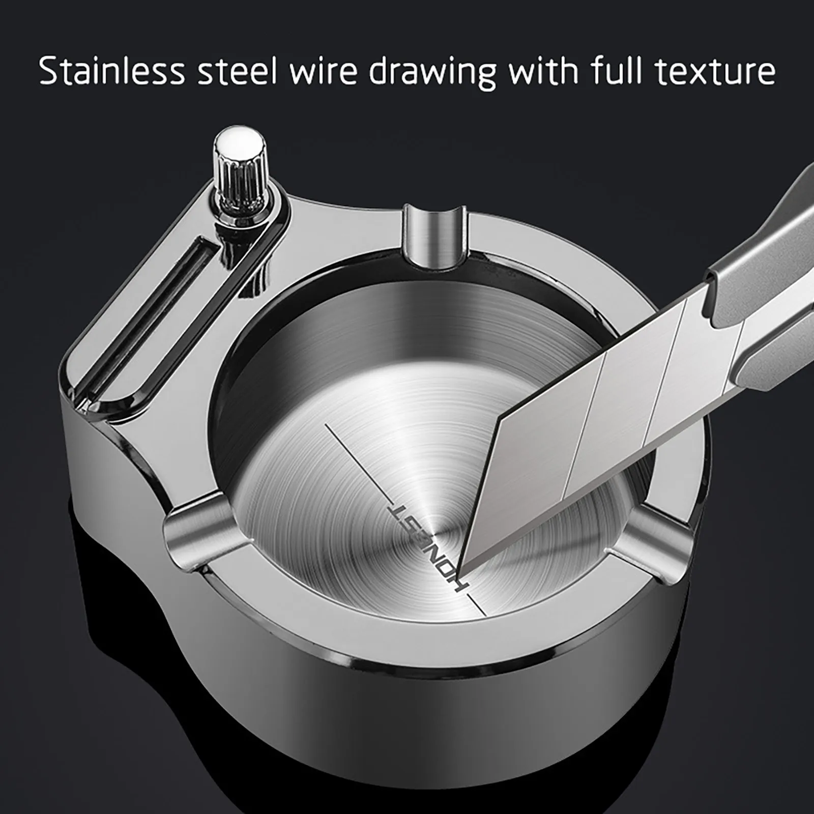 Lighter Ashtray Metal Oil Lighter Multifunctional Permanent Flint Lighter Desktop Home Office