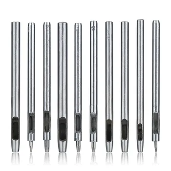 

10pcs/set DIY 0.5-8mm Steel Alloy Punch Leather Tool High Hardness Hole Craft Set Leather Sewing Craft Art Hand Tool