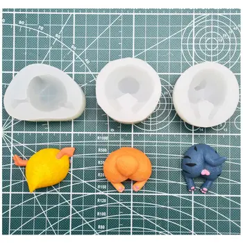 

3Pcs Duck Dog Cat Butt Resin Molds Animals Hip Pendant Molds Jewelry Making Tool