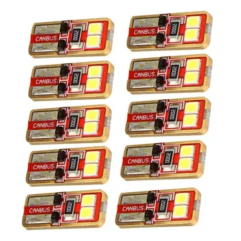 

10Pcs Automobile LED Display Lamp T10 Small Red Lights For Vehicle Modification 5W License Plate Lamp