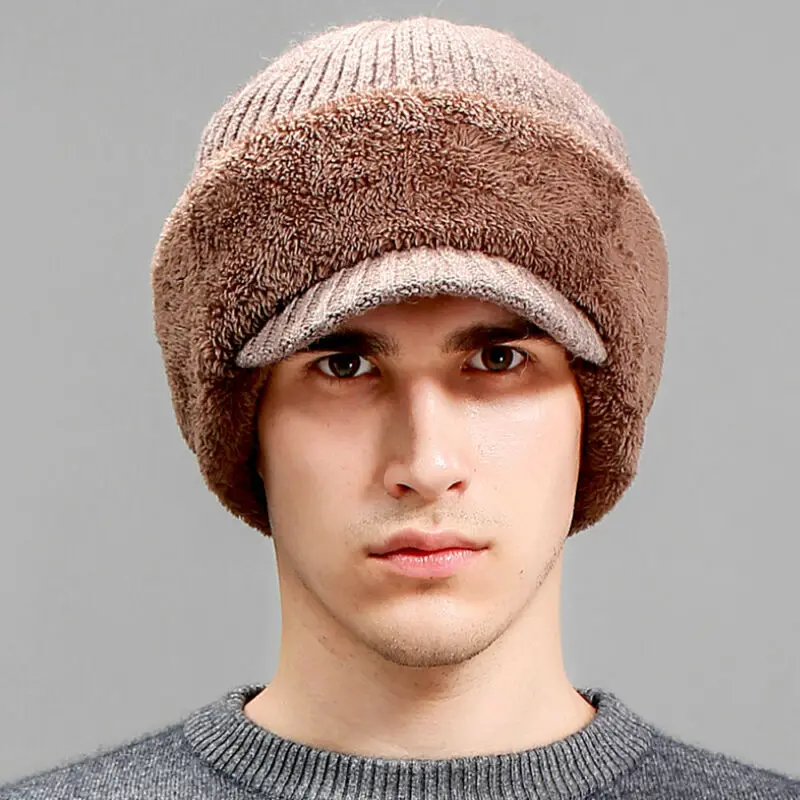 Зимние шапки для мужчин Skullies Beanie шапка зимняя шапка мужской женский шерстяной шарф шапка s Набор Балаклава маска Knitted шапка вязаная шапка
