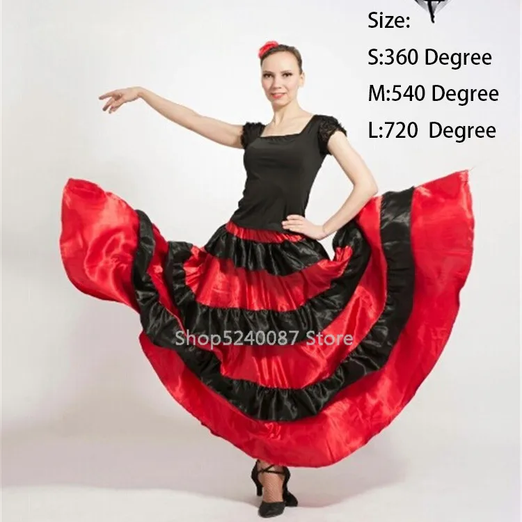 Для девочек, для фламенко, испанские юбки для танца живота, для хора, Бальные, вечерние платья для женщин, Vestidos, для корридинга, для сцены, костюмы для косплея - Цвет: Style 1
