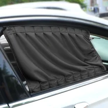 LEEPEE 2pcs/Set Auto Windows Curtain Aluminum Alloy Sun Visor Blinds Cover Car Curtain Side Window Sunshade Curtains